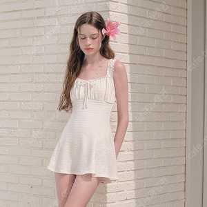 (새상품) 로라로라 수영복 LACE RIBBON ONEPIECE SWIMSUIT IVORY