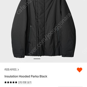 러프사이드 인슐레이션 후디드 파카 블랙 3사이즈