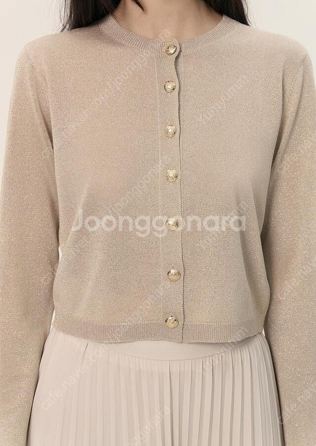 더로랑 몬테카를로 SS 가디건 샴페인 골드--2