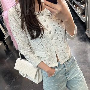 더로랑 이태리 아가일 가디건 S