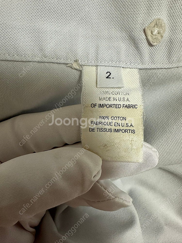 정품 톰브라운 사선완장 하늘색 셔츠 2 size--7