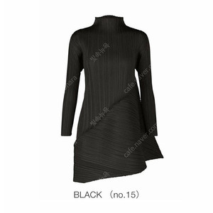 플리츠플리즈 칼라 calla 튜닉 긴팔탑 블랙
