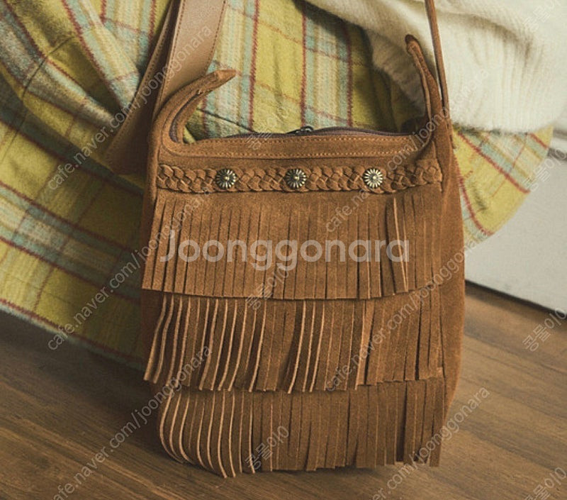 아우어노스텔지아 western real suede bag 웨스턴 백 카멜--5