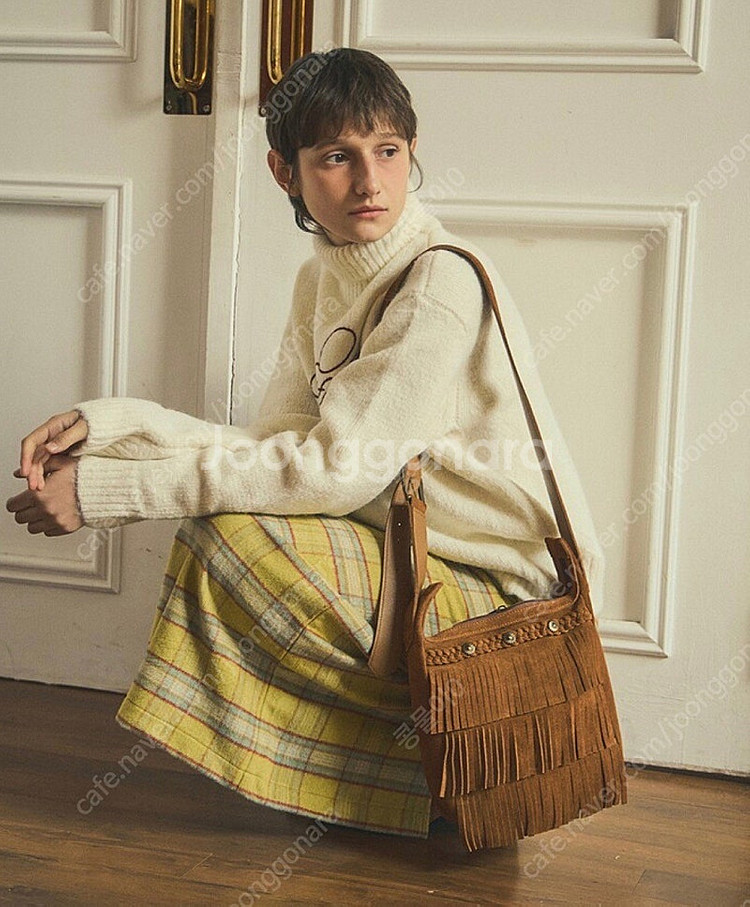 아우어노스텔지아 western real suede bag 웨스턴 백 카멜--6