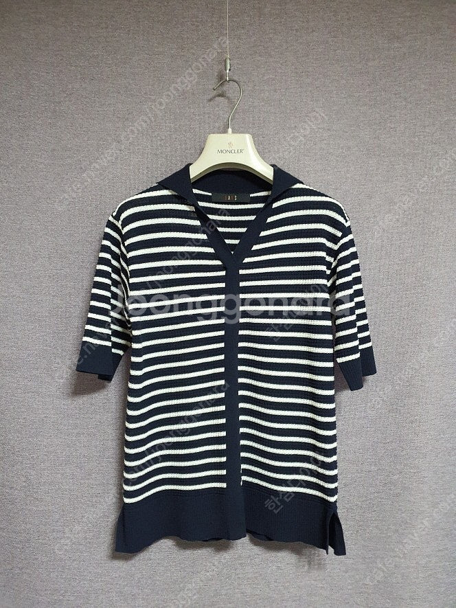 닥스 daks 오픈칼라 니트 탑 90사이즈--2