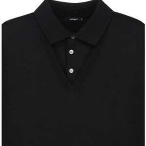 [80%OFF]알레그리/ 블랙 Merino 레이어드 카라니트/ S size