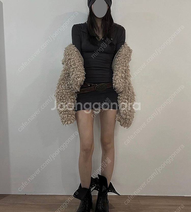 보헤미안서울 HOODED MINI DRESS, CHAR...--1