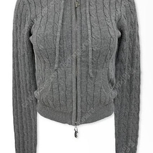 페일제이드 cotton knit hooded zip-up [grey]