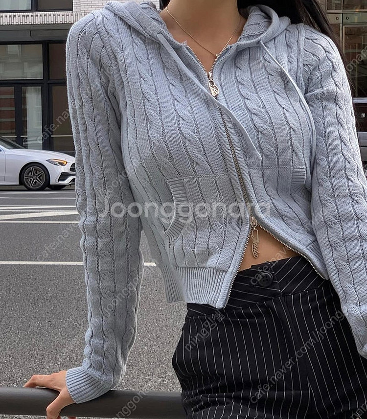 페일제이드 cotton knit hooded zip-u...--1