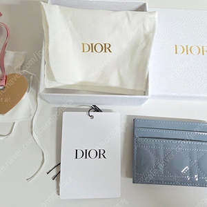 Lady Dior Freesia 카드 지갑 (레이디 디올 프리지아) 클라우드 블루