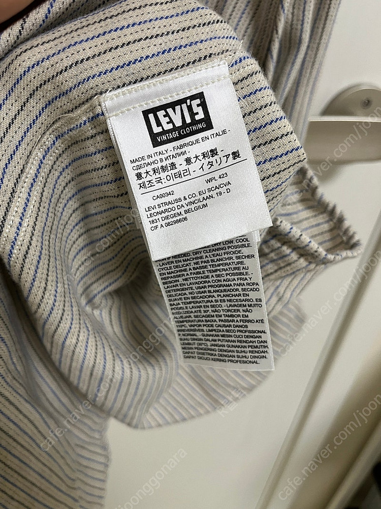 리바이스빈티지클로딩 lvc 홈런 스트라이프셔츠 M사이즈 더블알엘,RRL,폴로,풀카운트,웨어하우스 이미지