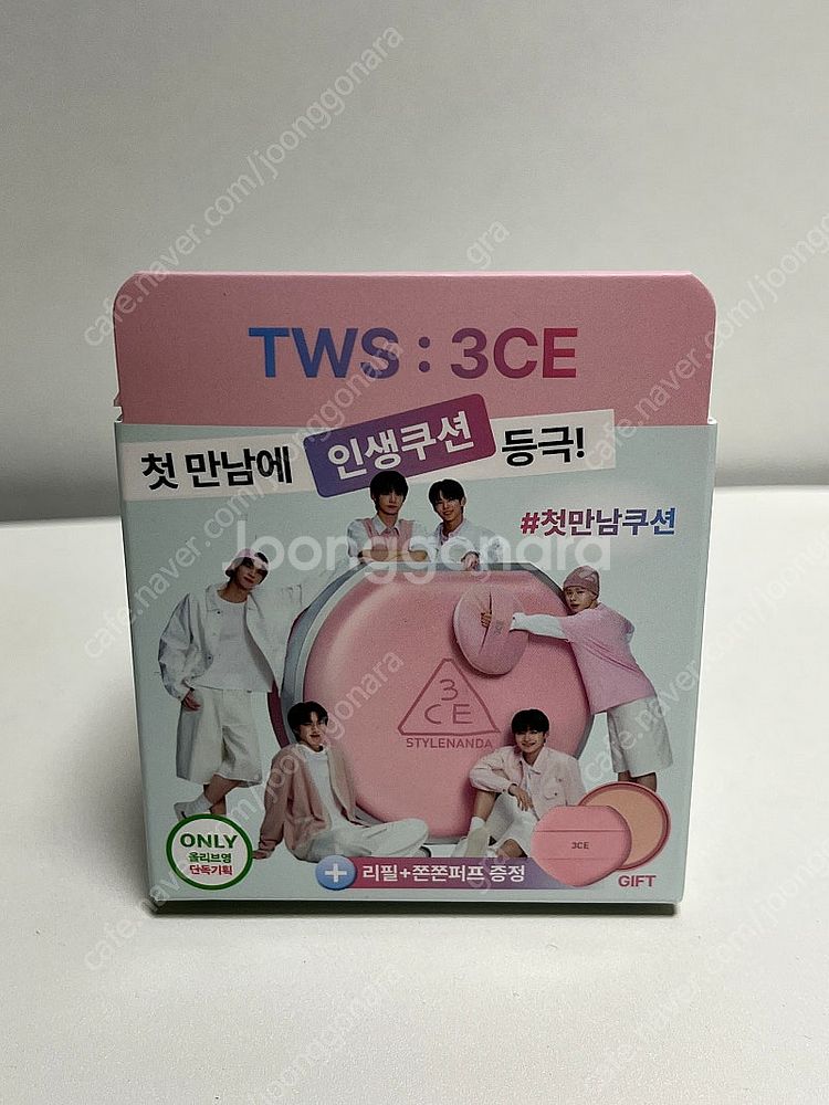 [새제품] 3CE 핏팅 메쉬 쿠션 + 리필 핑크 01 ...--0