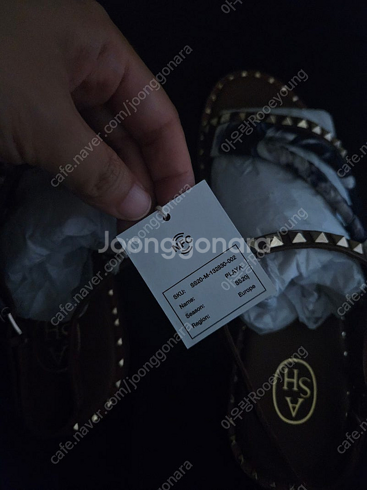 ash 샌들 스터드 스카프트리밍 37--3