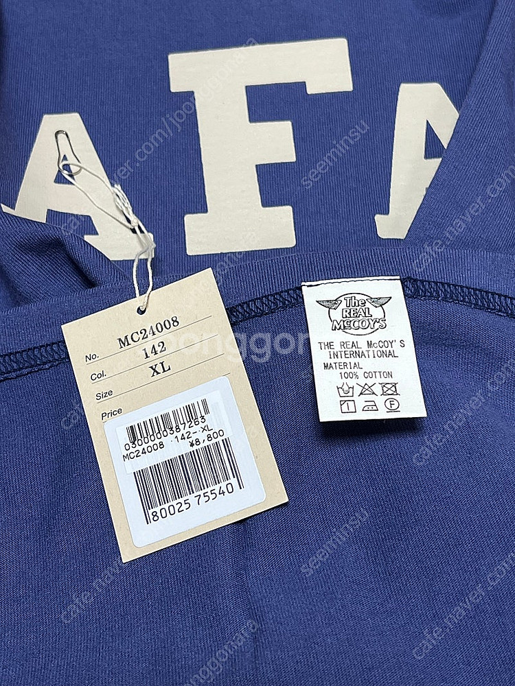 [XL] 리얼맥코이 24SS 반팔티 2종 새제품 일괄--3