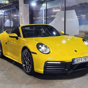 포르쉐 중고 911 중고 카레라 4 카브리올레 중고 포르쉐 노란색 2021년식 19,116km 카레라 4 카브리올레 중고차구매