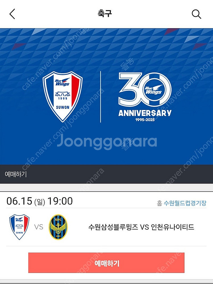 [정가양도] 6/15 인천 경기 원정 2연석--0