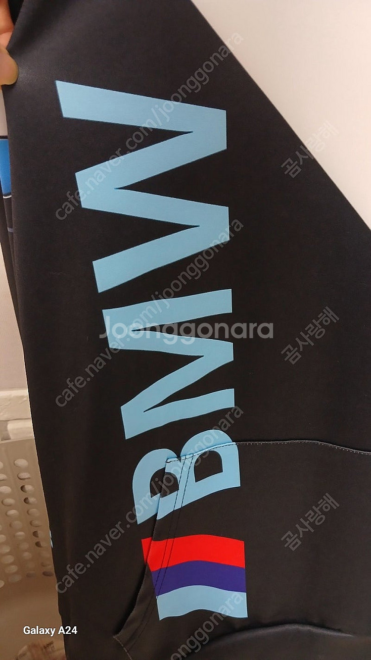 BMW 블랙 앤드 블루 후드 티셔츠(3XL)--7