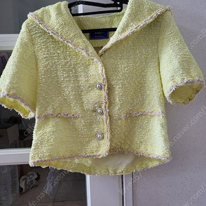 반팔 세일러 트위드자켓