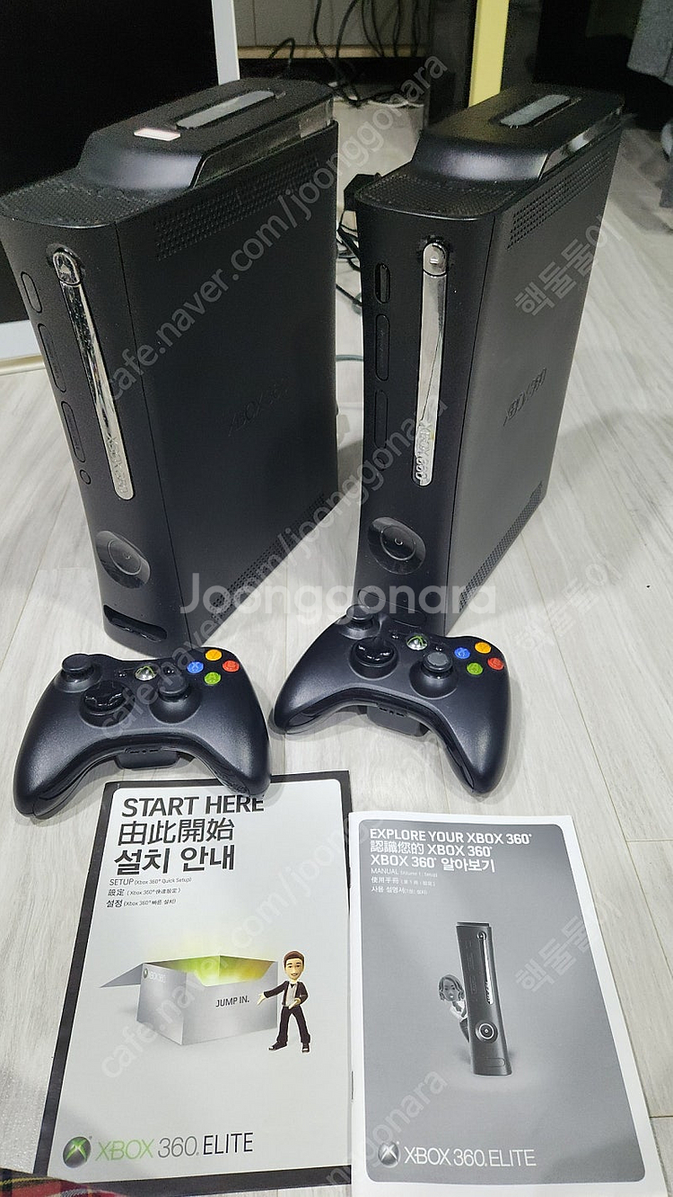 xbox360 120기가 본체 2개,패드2개 택포 11...--0