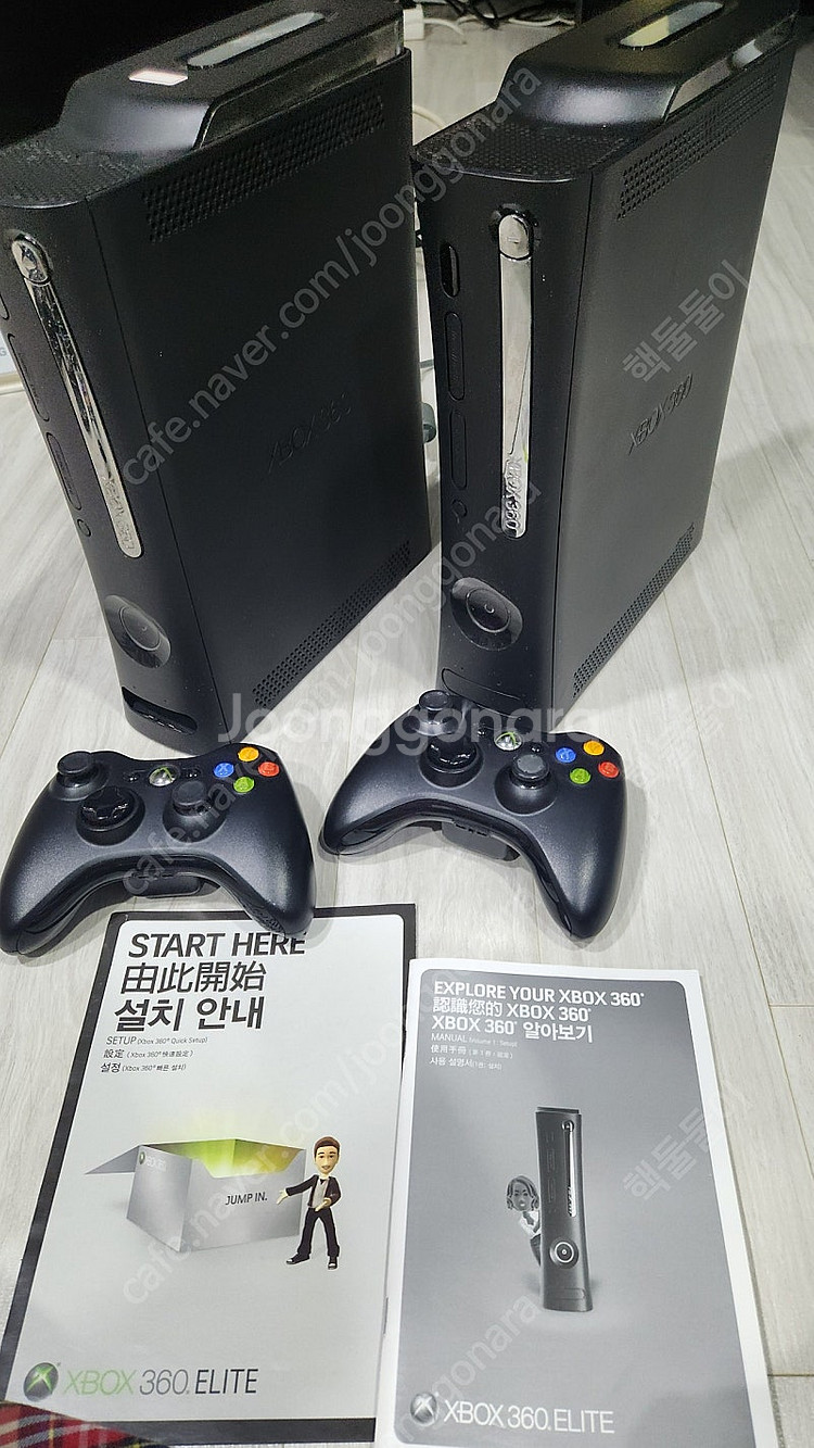 xbox360 120기가 본체 2개,패드2개 택포 11...--4
