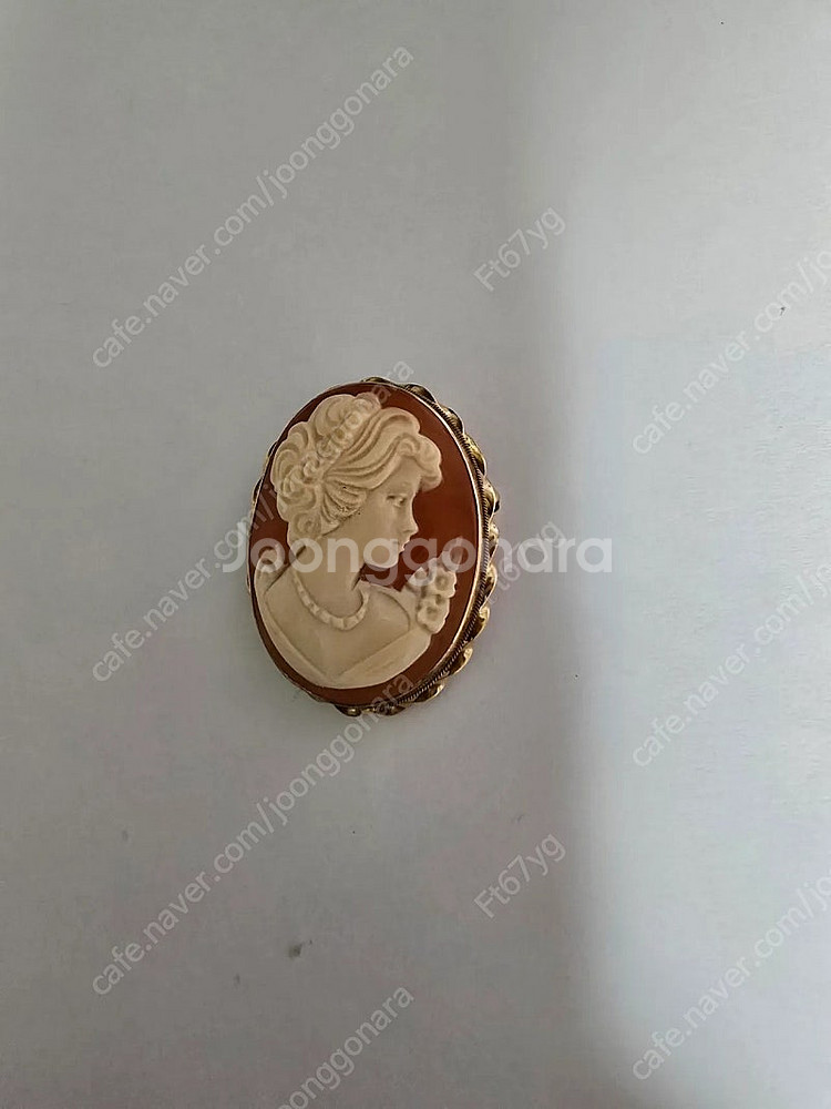 14k 이태리 쉘까메오 팬던트&브로치 5.6g 완전득템--0