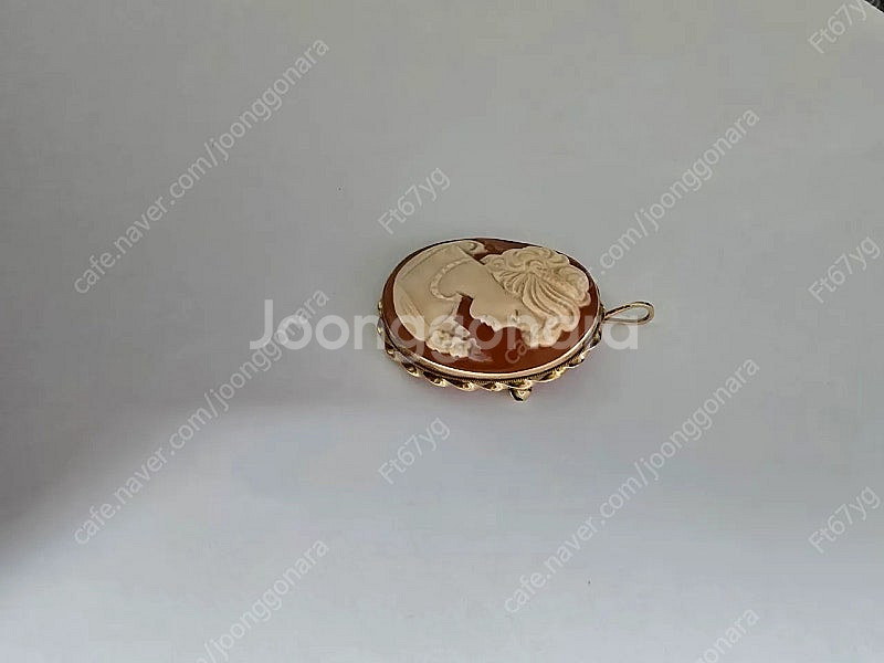 14k 이태리 쉘까메오 팬던트&브로치 5.6g 완전득템--1