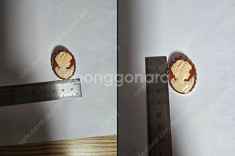 14k 이태리 쉘까메오 팬던트&브로치 5.6g 완전득템--3