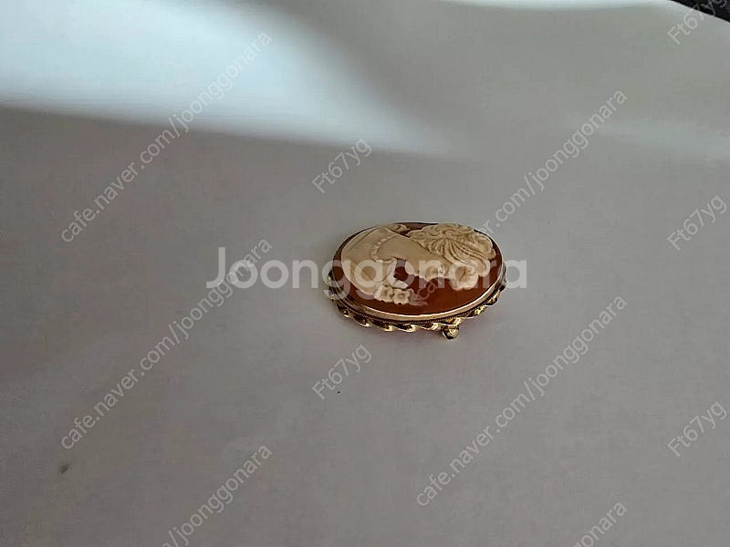 14k 이태리 쉘까메오 팬던트&브로치 5.6g 완전득템--4
