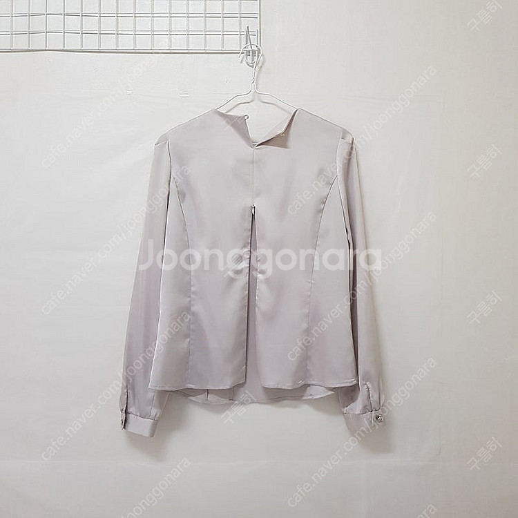 고급 미색 러플 프릴 퍼프 보석 여성 정장 블라우스 5...--2