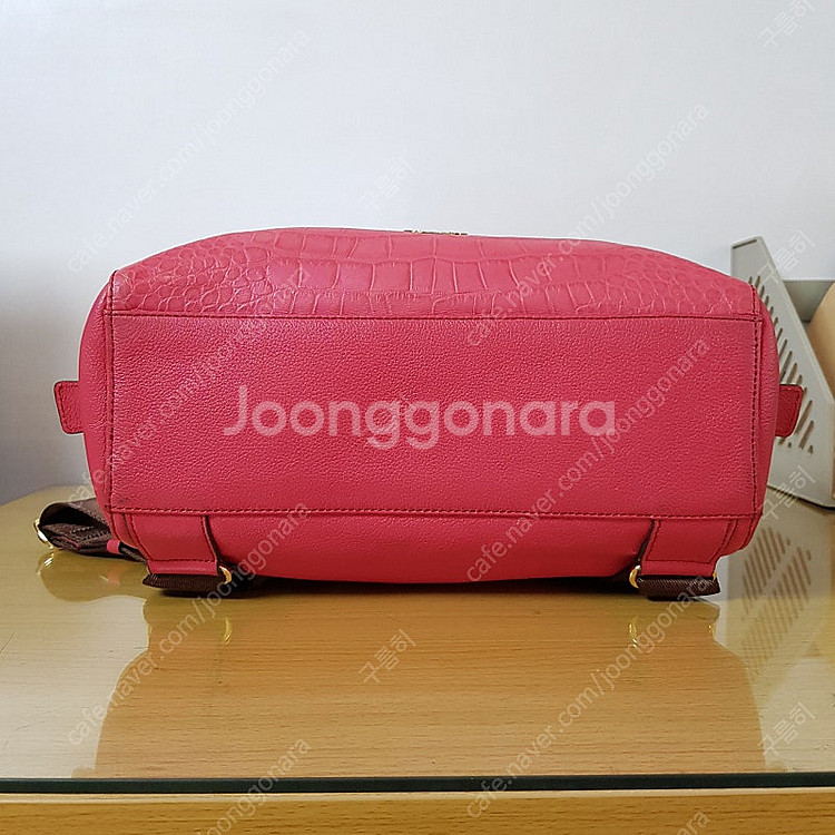 LOVECAT 러브캣 핑크 분홍 천연가죽 리얼가죽 백팩...--5
