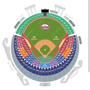 [6월 20일]LG 트윈스 vs 두산 베어스 네이비/외야 2/4연석 통로