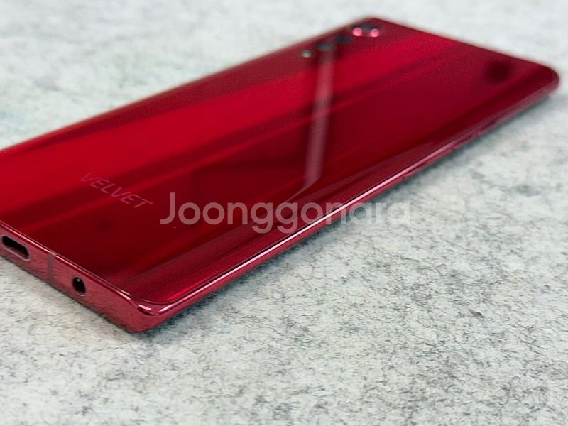 LG 벨벳 레드 128G 무잔상 무기스 미파손 상태좋은...--6