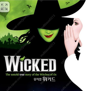 뮤지컬 위키드 VIP석 8/20 수요일 밤공 1층 2열 중앙 블록 2연석 티켓 정가 양도