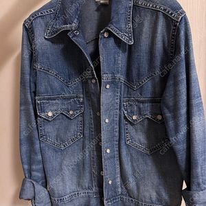 rrl 휴슨 인디고 데님 웨스턴 자켓