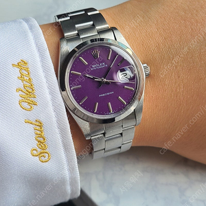 [정품] 롤렉스 오이스터데이트 퍼플 스텔라 빈티지 (Rolex Oysterdate Purple Stella Dial Vintage)