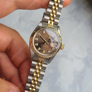 [정품] 롤렉스 여성용 데이저스트 초코판 10P 다이아몬드 (Rolex Datejust Brown Chocolate 10P Diamond Dial Two-Tone Women's)