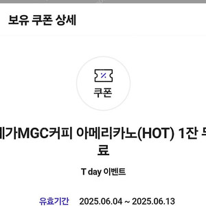 티데이 메가커피 핫아메 1200원