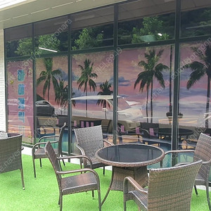 야외용 라탄 테이블 세트 의자8개 테이블2개