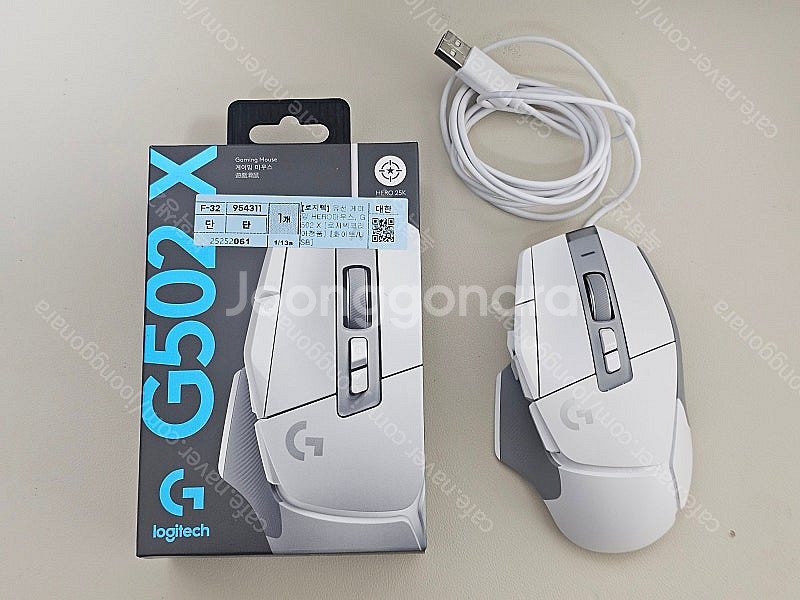 로지텍 G502X 유선 마우스 화이트 (국내정발 정품)...--0
