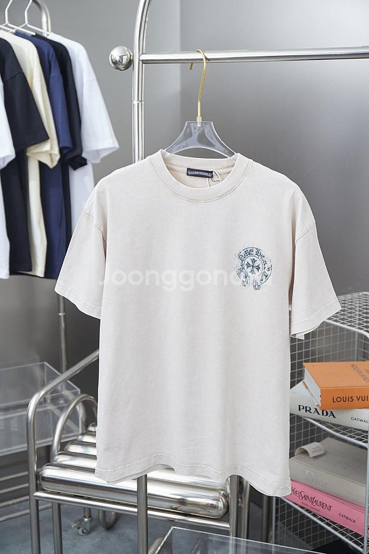 25 SS 크롬하츠 말굽 로고 티셔츠--0