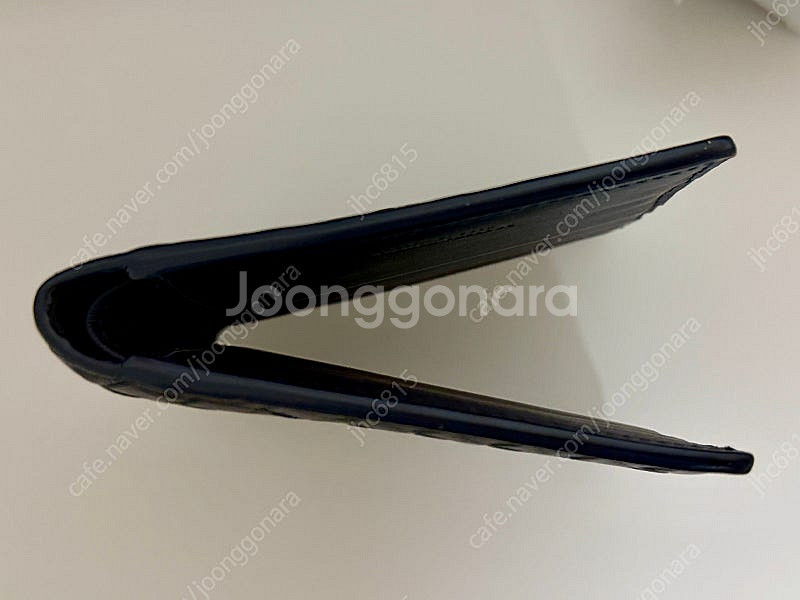 보테가 베네타 인트레치아토 가죽 반지갑 (남성용, 네이...--1