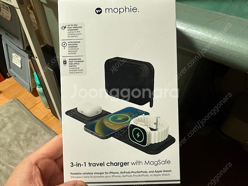 모피 여행용 맥세이프 충전기 mophie 3in1 tr...--0