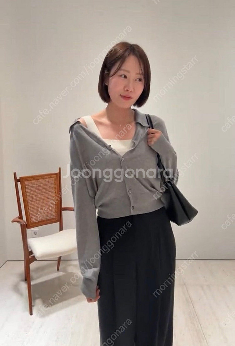 시에 로엘 소프티 카라 가디건 그레이 + 다일라 셔링 ...--8