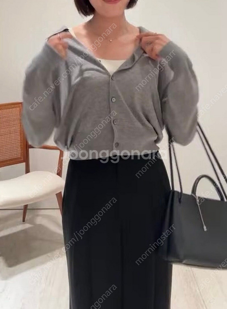 시에 로엘 소프티 카라 가디건 그레이 + 다일라 셔링 ...--9
