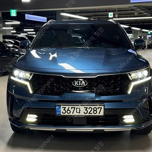 쏘렌토 중고 가격 쏘렌토 하이브리드 중고 쏘렌토 중고차 파란색 2021년식 HEV 1.6 2WD 시그니처 자동차 중고