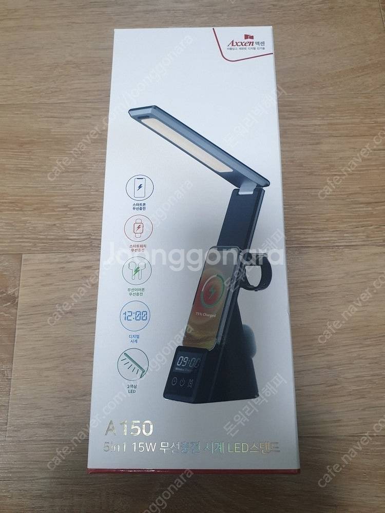 액센 A150 5in1 15W 무선 충전 시계 LED ...--0