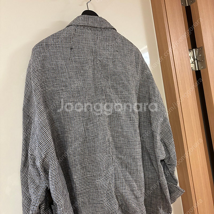 다포딜 린넨100 체크 자켓 점퍼 야상 올드머니룩 하객...--7