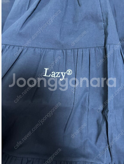 Lazyz 레이지지 셔링 롱스커트 (네이비)--1