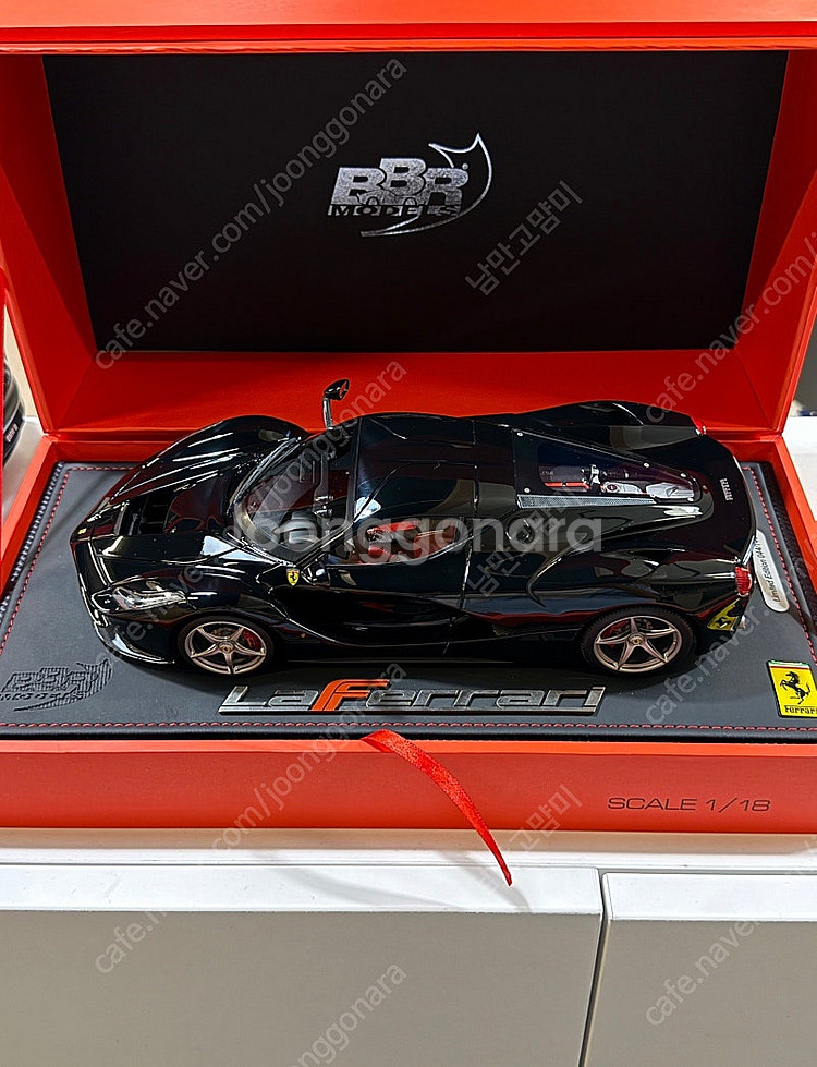1/18 BBR 라페라리 블랙/블랙 루프 베이스--0