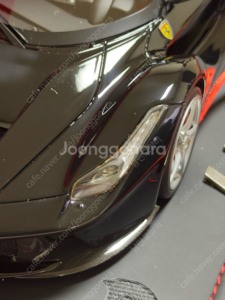1/18 BBR 라페라리 블랙/블랙 루프 베이스--6